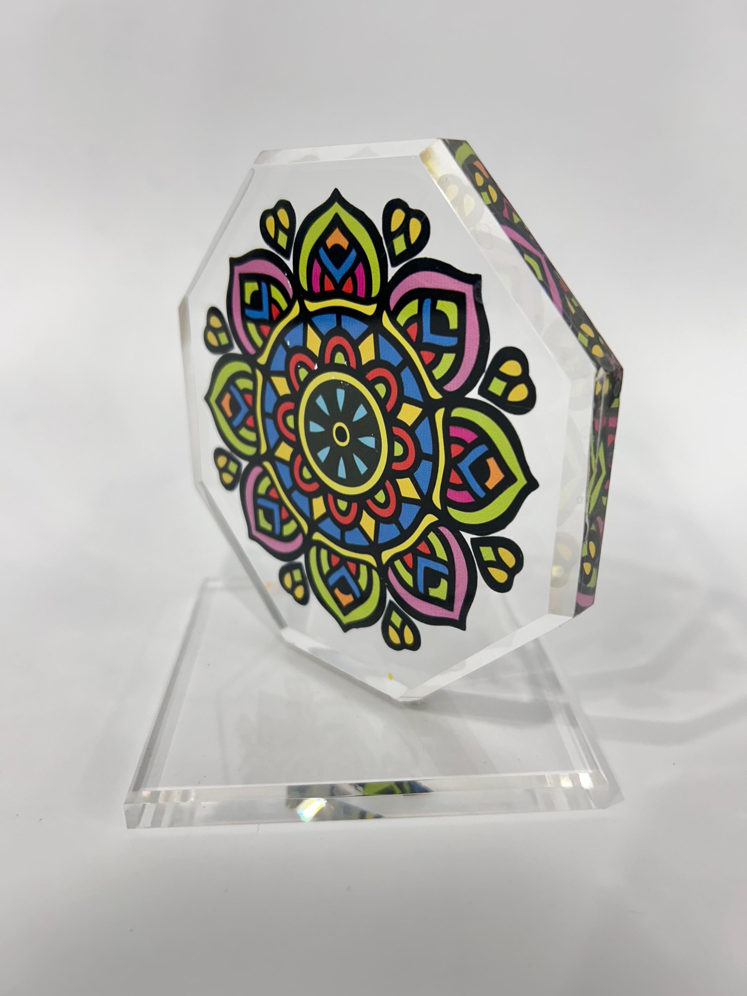 Troféu decorativo com mandala