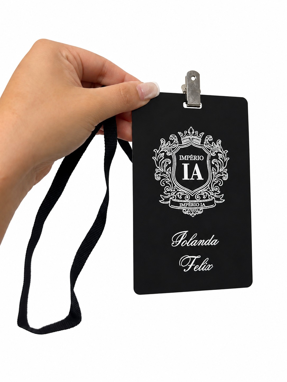 Credencial personalizada em acrílico