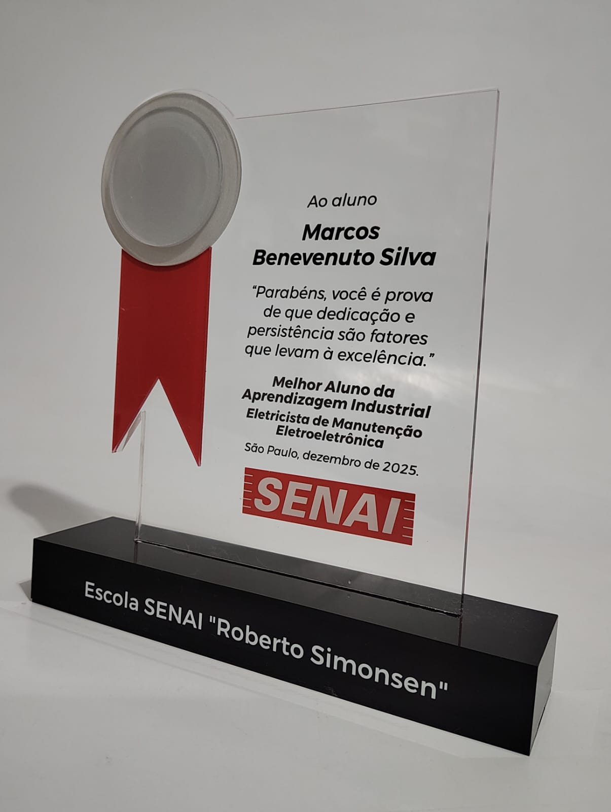 Troféu de reconhecimento acadêmico